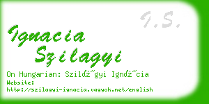 ignacia szilagyi business card